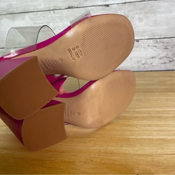 NEW Schutz Victoire Heels – Magenta Clear Strap Sandals 7.5 - Picture 5 of 5